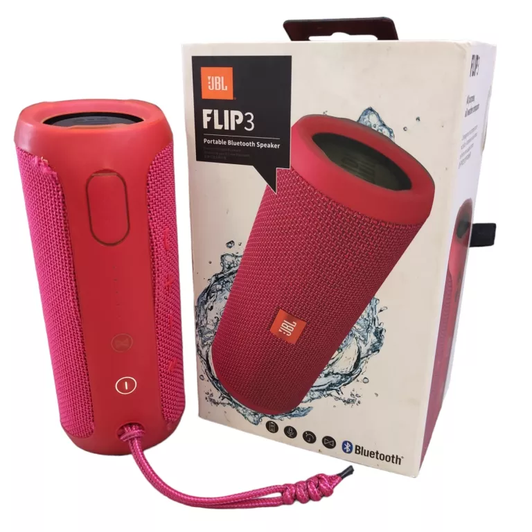 GŁOŚNIK BLUETOOTH JBL FLIP 3 (CZERWONY)