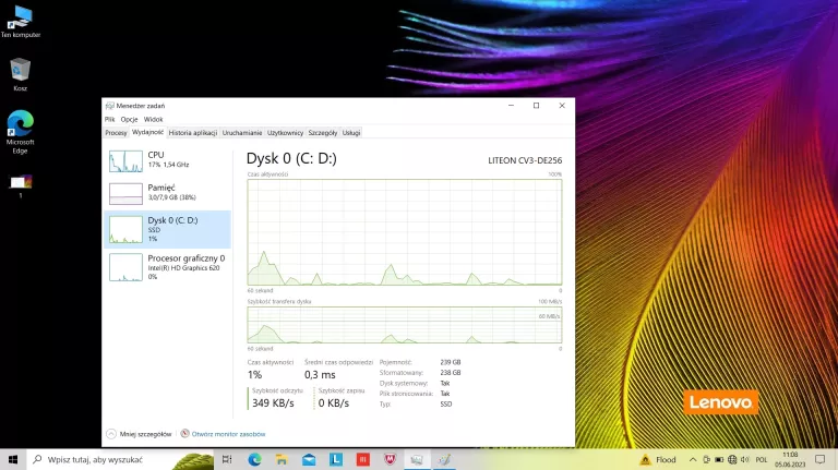 LENOVO IDEAPAD 310-15IKB I3-7100U 256SSD 8GB RAM
