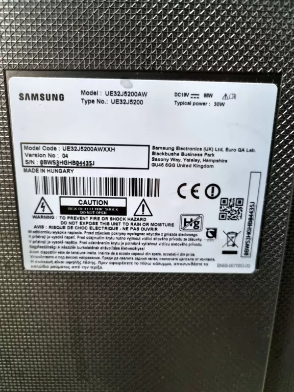 TELEWIZOR SAMSUNG 32" LED SMART TV UE32J5200