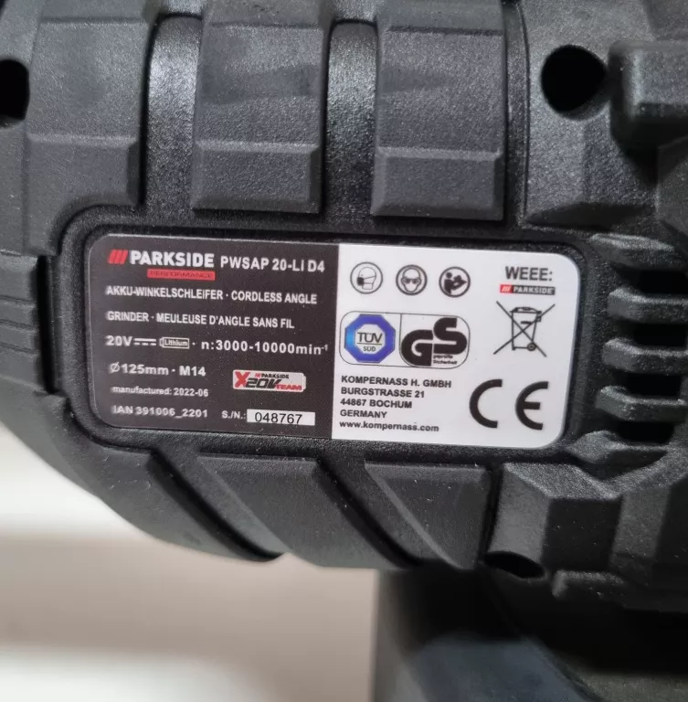 szlifierka-parkside-pwsap-20-li-d4-zestaw-jak-now-marka-parkside