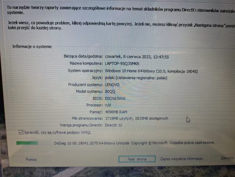 LAPTOP LENOVO 100-15IBD 4/1TB/WIN 10