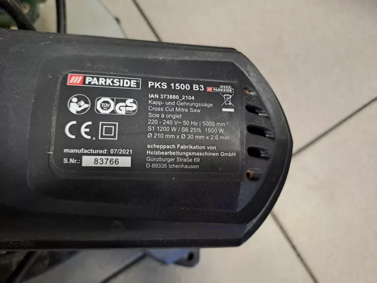 PIŁA UKOSOWA PARKSIDE PKS 1500 B3 + TARCZA