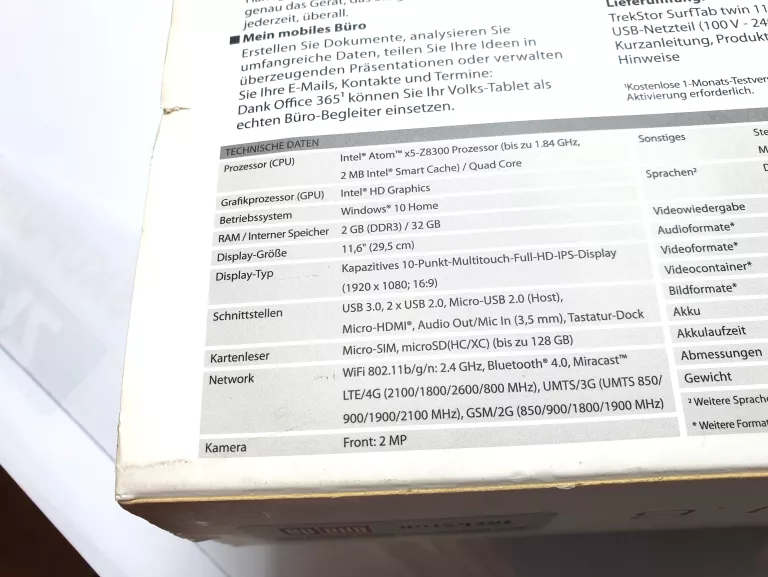 LAPTOP TREKSTOR SURFTAB TWIN 11.6 32 GB