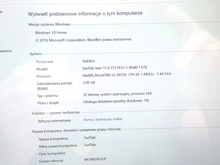 LAPTOP TREKSTOR SURFTAB TWIN 11.6 32 GB
