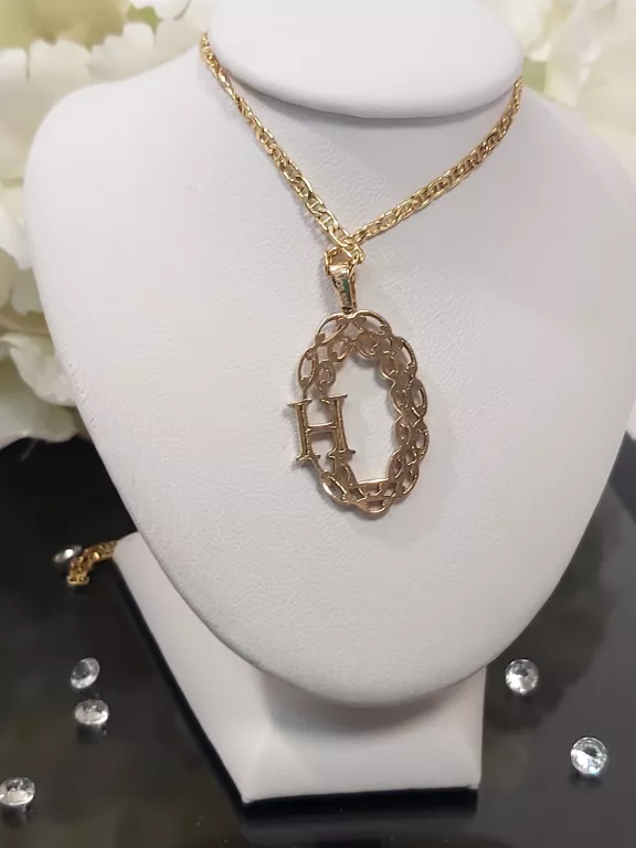ZŁOTA ZAWIESZKA AŻUROWA "H" 2,03GR/585 - AT