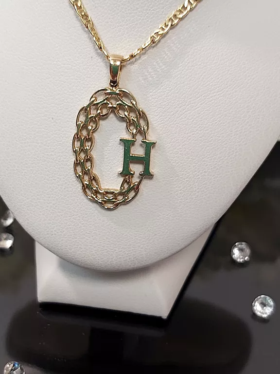 ZŁOTA ZAWIESZKA AŻUROWA "H" 2,03GR/585 - AT