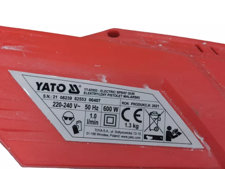 YATO PISTOLET MALARSKI ELEKTRYCZNY 600W YT-82553
