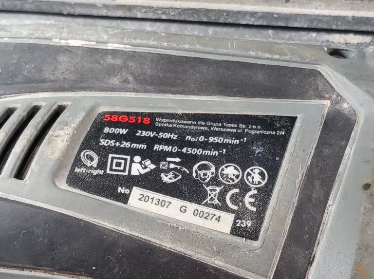 MŁOTOWIERTARKA GRAPHITE 58G518
