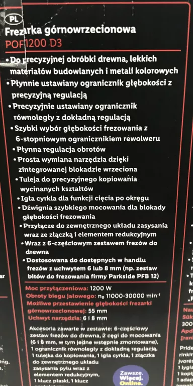 PARKSIDE ROUTER POF 1200 D3