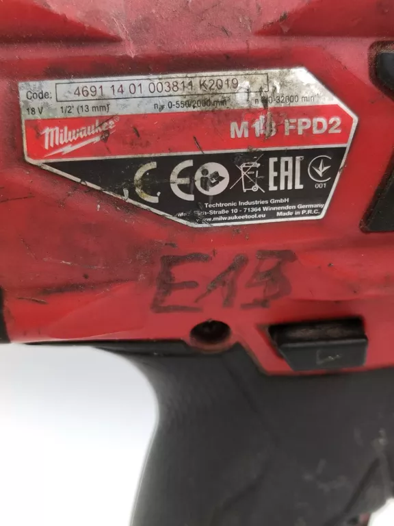 WIERTARKO WKRĘTARKA MILWAUKEE M18 FPD2 1 AKU 5,0A