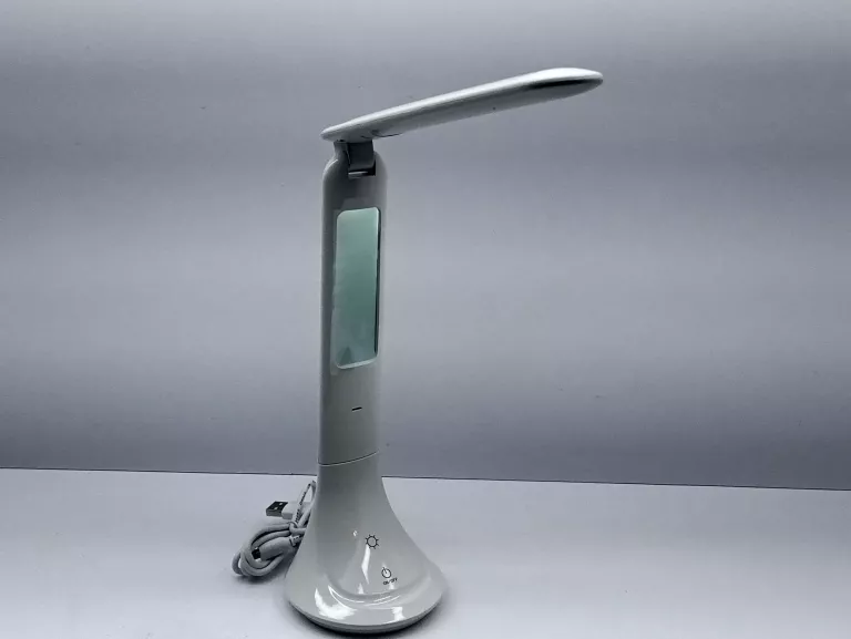 LAMPKA BIURKOWA COLOGNI Z WYŚWIETLACZEM USB BIAŁA