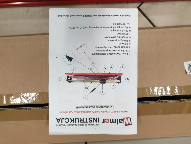 MASZYNKA DO CIĘCIA GLAZURY PŁYTEK WALMER MGM 800