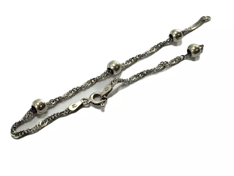 ZERWANA BRANSOLETKA Z KULCZEKAMI 925 1,95G