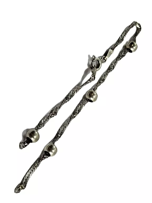 ZERWANA BRANSOLETKA Z KULCZEKAMI 925 1,95G