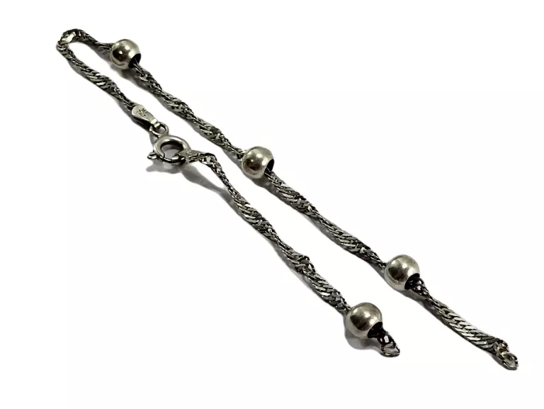 ZERWANA BRANSOLETKA Z KULCZEKAMI 925 1,95G
