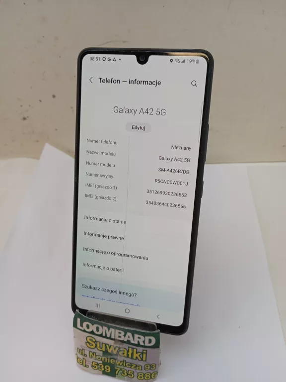 TELEFON SAMSUNG GALAXY A42 5G OPIS