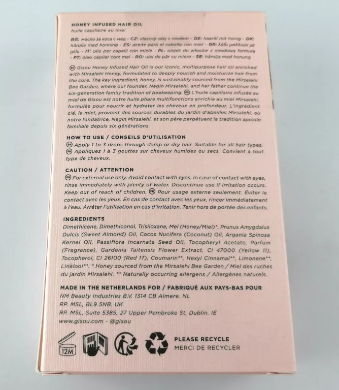 OLEJEK DO WŁOSÓW GISOU HONEY OIL 20ML