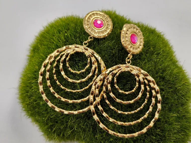 kolczyki-stal-pozlacana-kolo-rozowe-z-okregami-raciborska-3-gliwice-g1
