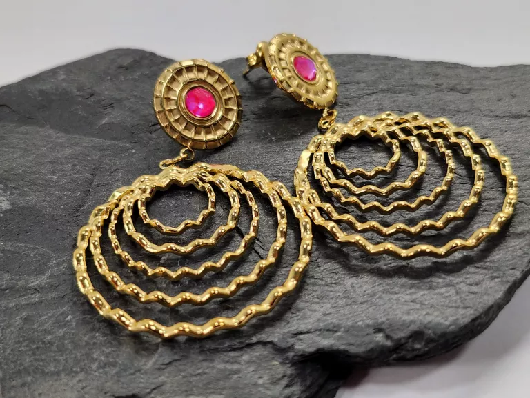 kolczyki-stal-pozlacana-kolo-rozowe-z-okregami-stan-11323-2