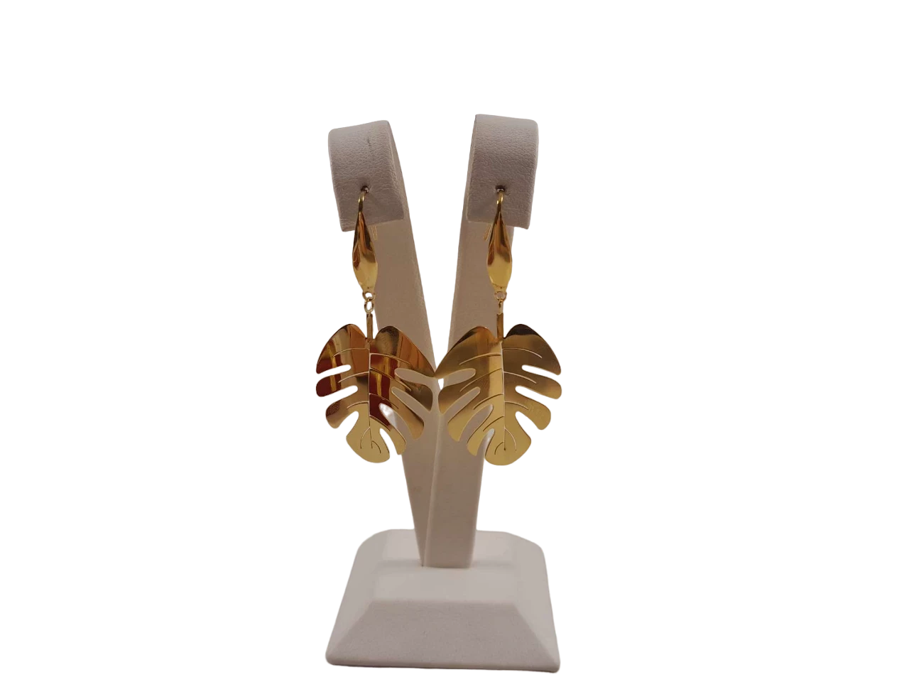 kolczyki-stal-pozlacana-duzy-lisc-monstery-stan-11323-1