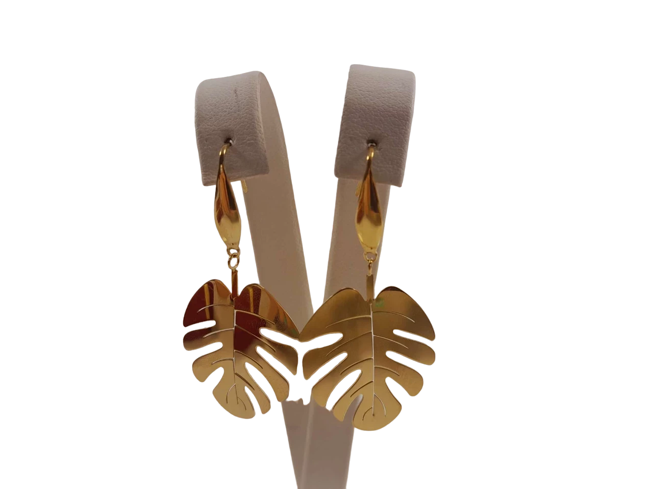 kolczyki-stal-pozlacana-duzy-lisc-monstery-rodzaj-2205-16