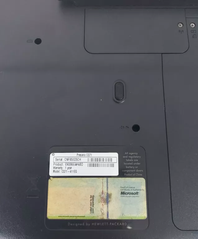LAPTOP COMPAQ PRESARIO CQ71 ZASILACZ