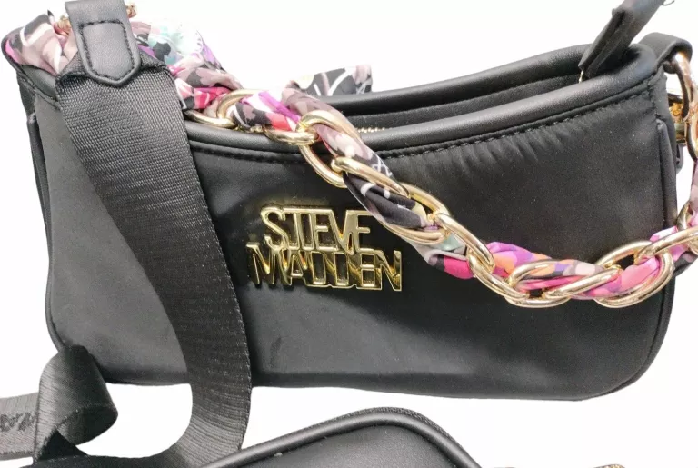 CZARNA TOREBKA STEVE MADDEN Z CHUSTĄ