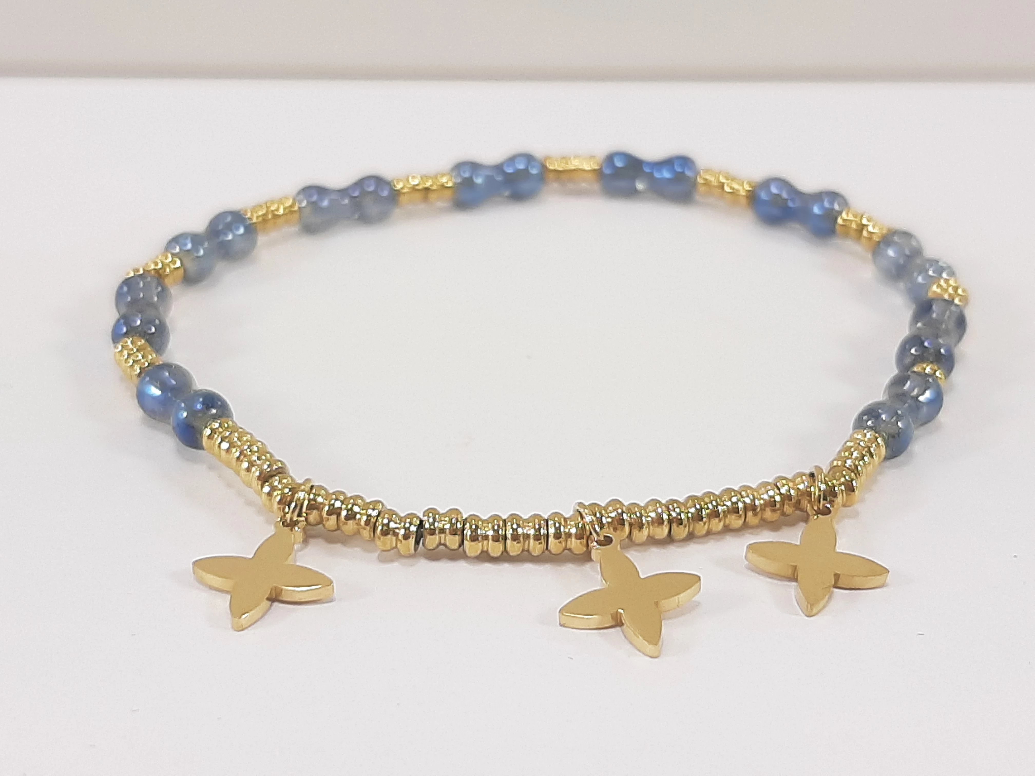 bransoletka-stal-pozlacana-podwojna-3-kwiatki-stan-11323-2