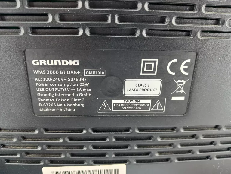 RADIO GRUNDIG WMS 3000 AUX CD FM DAB+ BT USB MP3