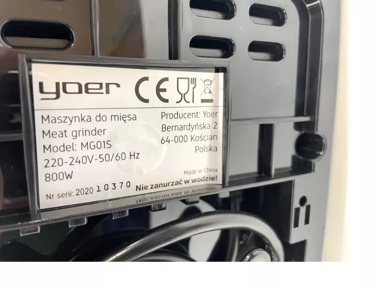 MASZYNKA DO MIELENIA MIĘSA YOER 6W1 MGO1S KOMPLE