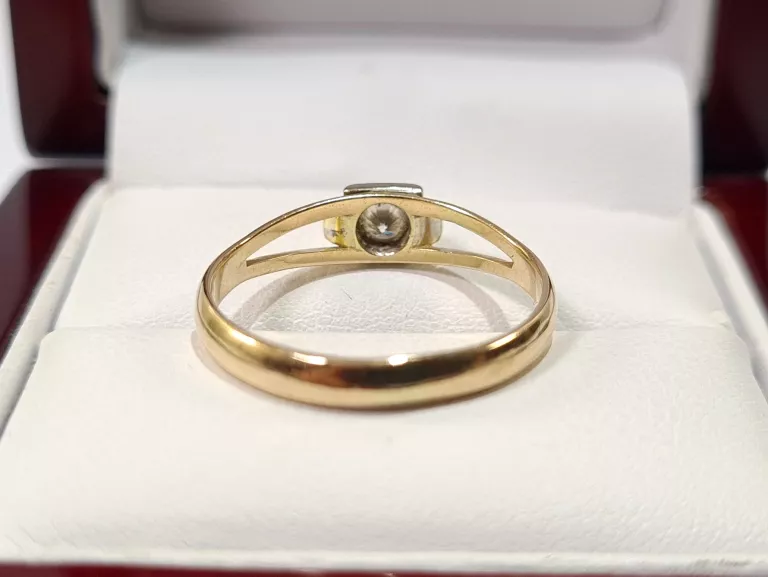 ZŁOTY PIERŚCIONEK Z CYRKONIĄ 585 2,26G R18