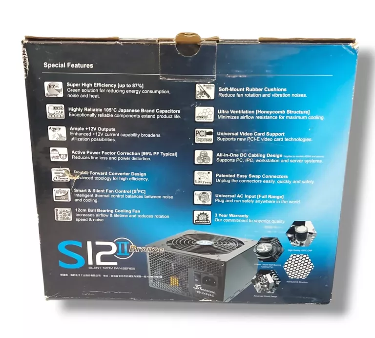 ZASILACZ DO KOMPUTERA SEASONIC S12 II BRONZE