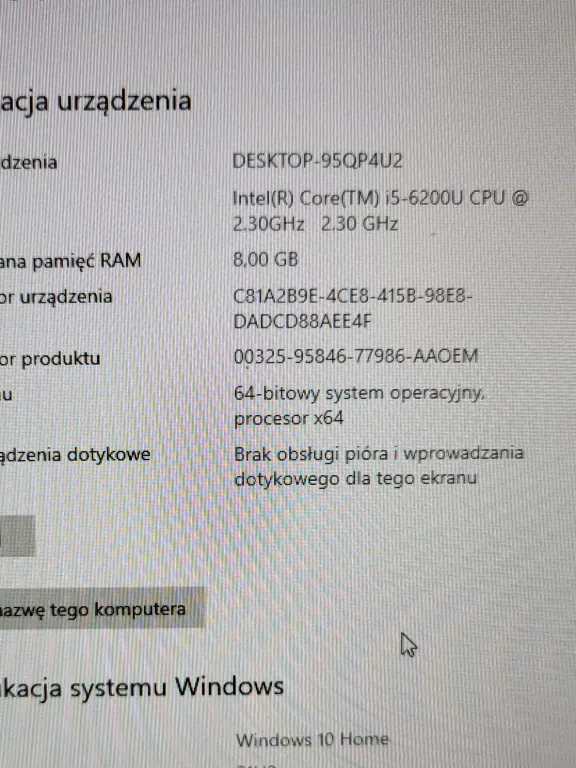LAPTOP MEDION ERAZER P7643 I5/8RAM/128SSD