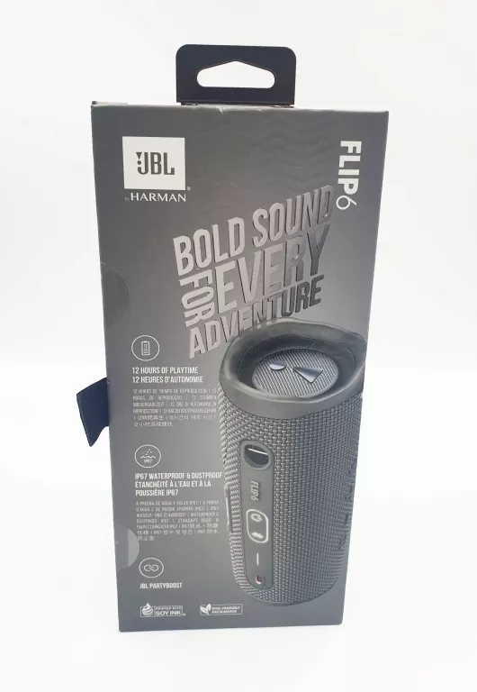 GŁOŚNIK BLUETOOTH JBL FLIP 6 SZARY