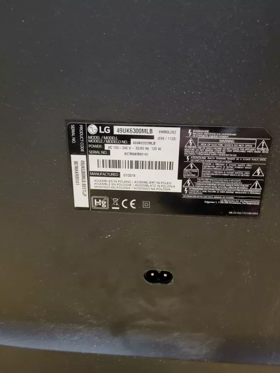 TELEWIZOR LED LG 49UK6300 49" 4K UHD PUD/PILOT/KA