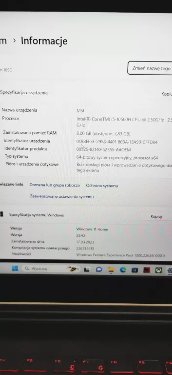 LAPTOP MSI MS-16RS