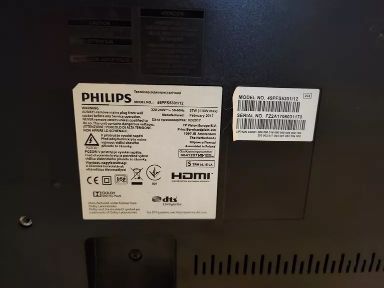 SMART TV PHILIPS 49PFS5301 49" FULL HD LED