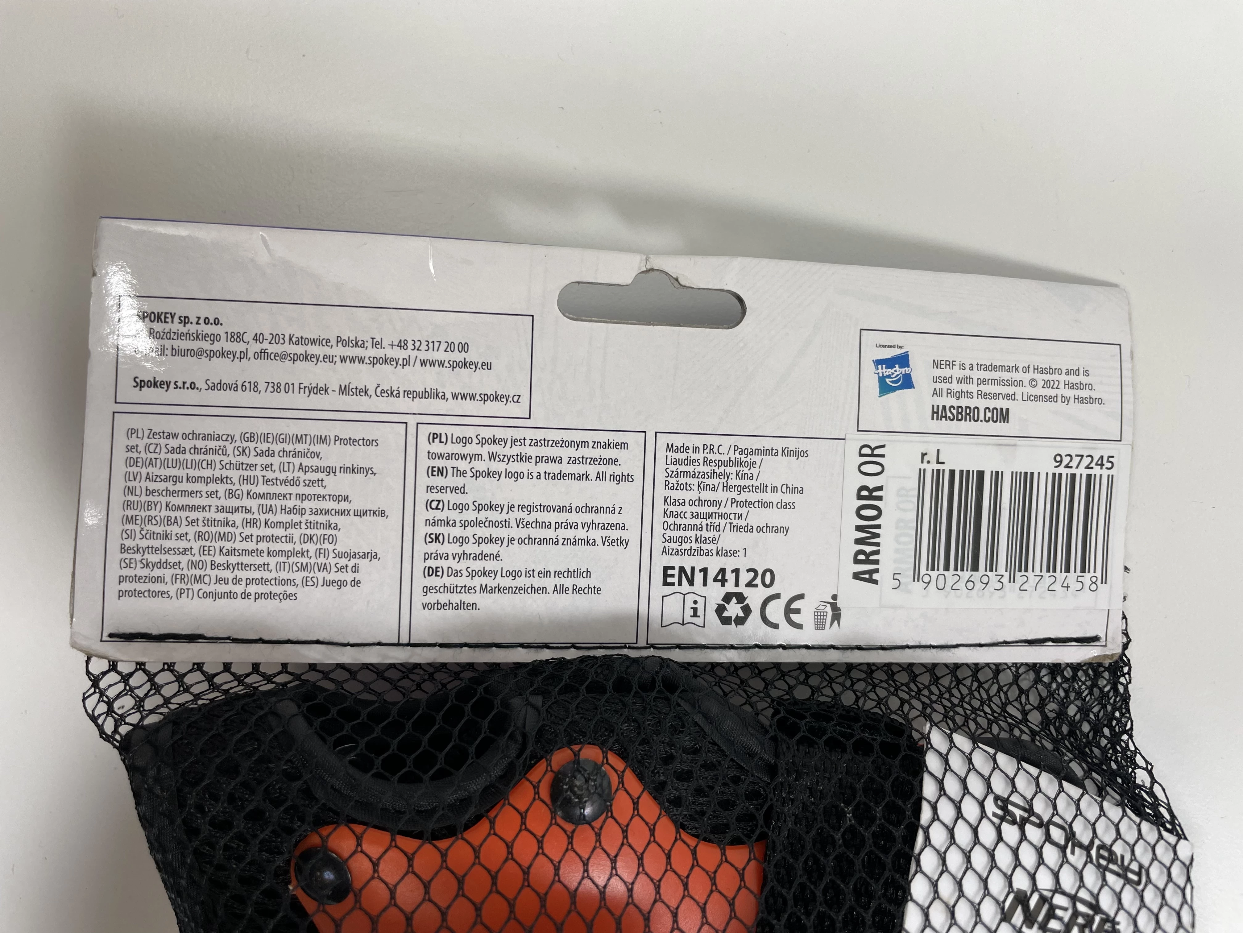 ochraniacze-nerf-spokey-armor-927245-na-lokcie-kolana-nadgarstki-zestaw-kod-producenta-927245