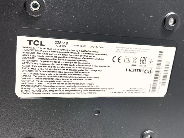 TV TCL 32S618