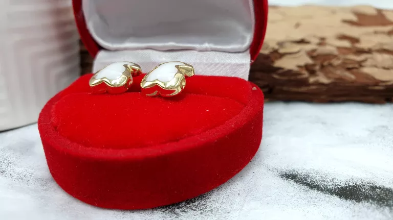 zlote-kolczyki-misie-biala-masa-sztyft-32gr585-stan-11323-238058