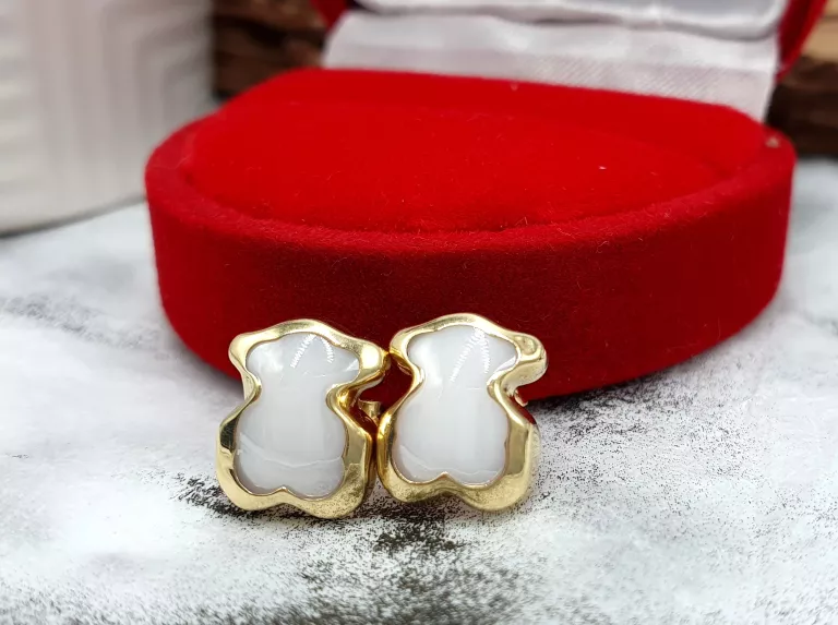 zlote-kolczyki-misie-biala-masa-sztyft-32gr585-grunwaldzka-52-gdansk