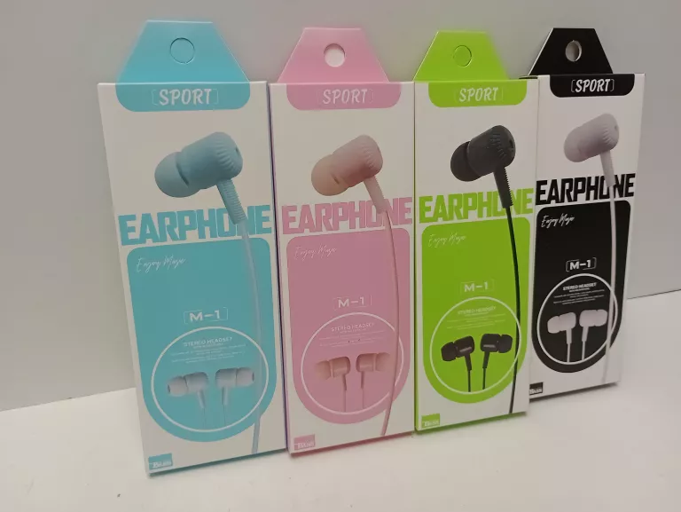 SŁUCHAWKI SPORT EARPHONE M-1  MIX KOLORÓW