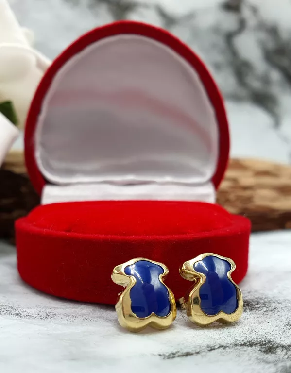 zlote-kolczyki-misie-granatowa-masa-31gr585-grunwaldzka-52-gdansk