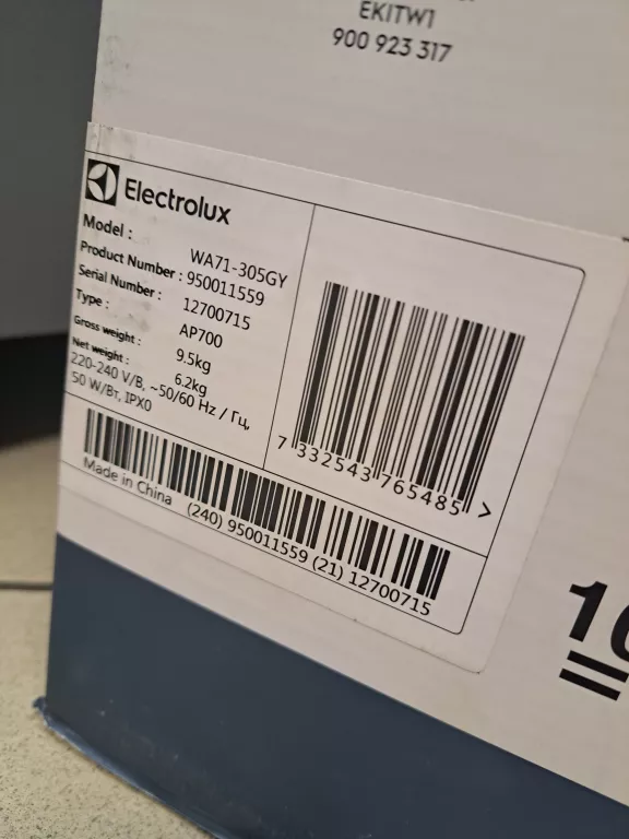 OCZYSZCZACZ POWIETRZA ELECTROLUX WA71-305GY GWAR