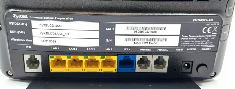 ROUTER ZYXEL VMG8924-AC 2.4G/5G