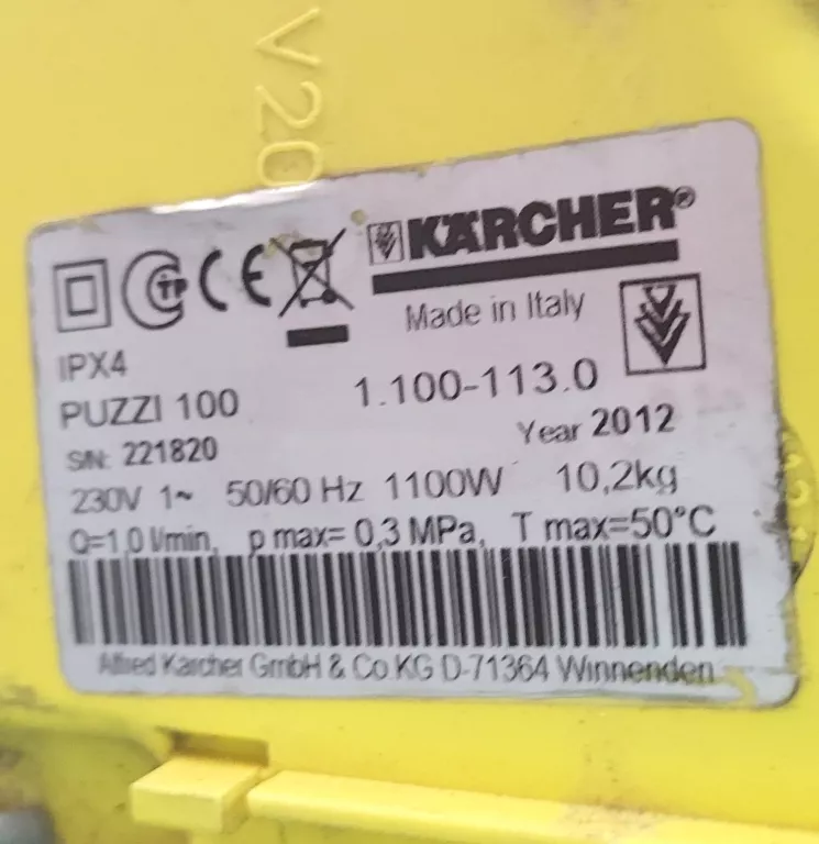 ODKURZACZ PIORĄCY KARCHER PUZZI 100 SUPER