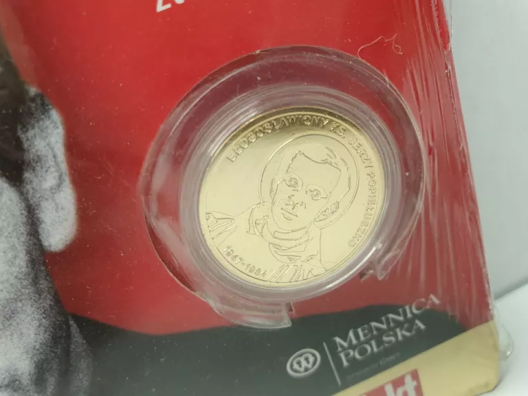 NUMIZMAT PLATEROWANY MENNICA JERZY POPIEŁUSZKO
