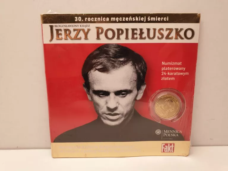 NUMIZMAT PLATEROWANY MENNICA JERZY POPIEŁUSZKO