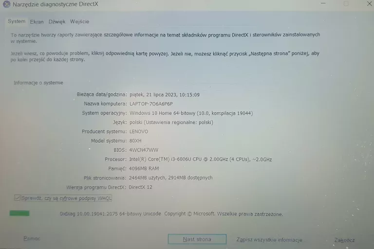 LAPTOP LENOVO IDEAPAD 320-15ISK
