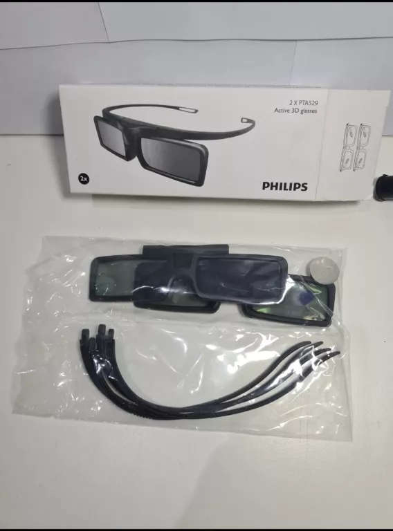 AKTYWNE OKULARY 3D PHILIPS PTA529 PUDEŁKO 2SZTUKI